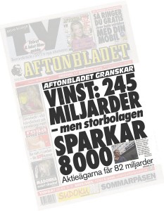 Aftonbladets förstasida